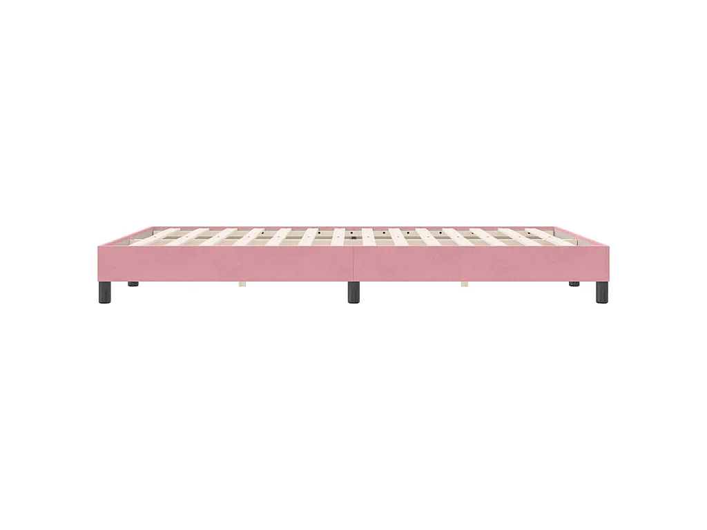 Giroletto senza Materasso Rosa 160x220 cm Velluto