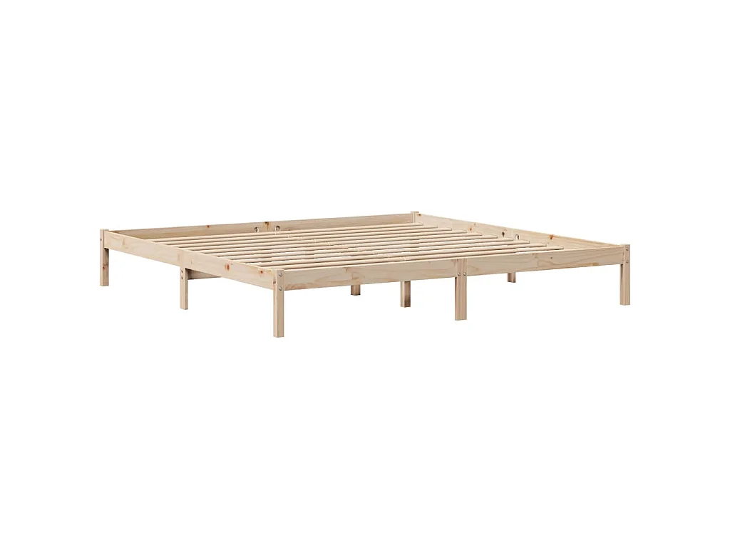 Cadre de lit sans matelas 180x200 cm bois massif de pin