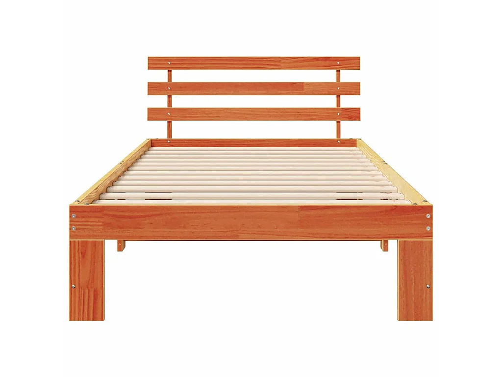 Bettrahmen Wachsbraun 80 x 200 cm Massives Kiefernholz