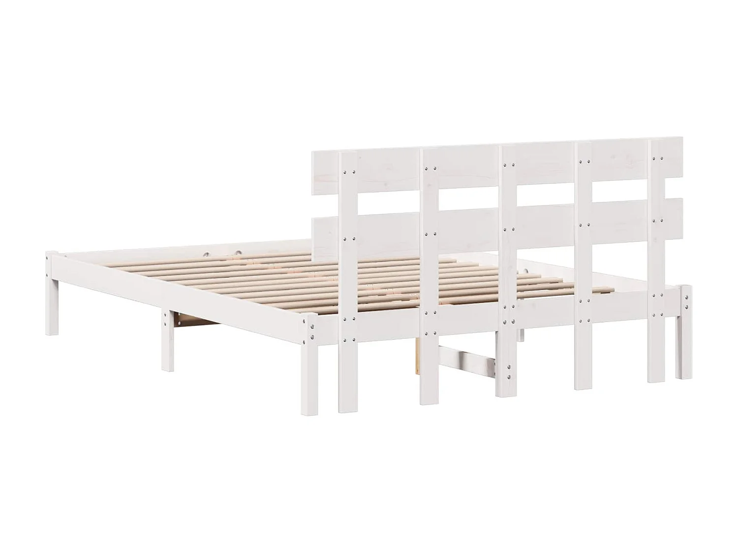 Cadre de lit Blanc 160 x 200 cm Bois de pin massif
