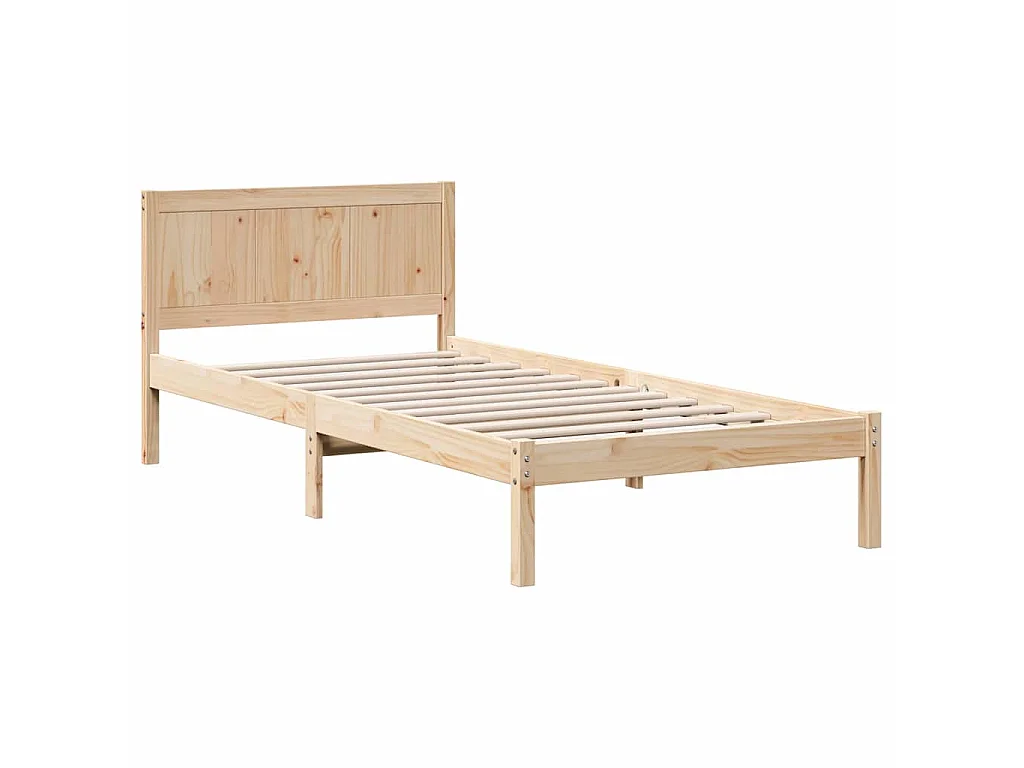 Cadre de lit Marron 90 x 190 cm Bois de pin massif