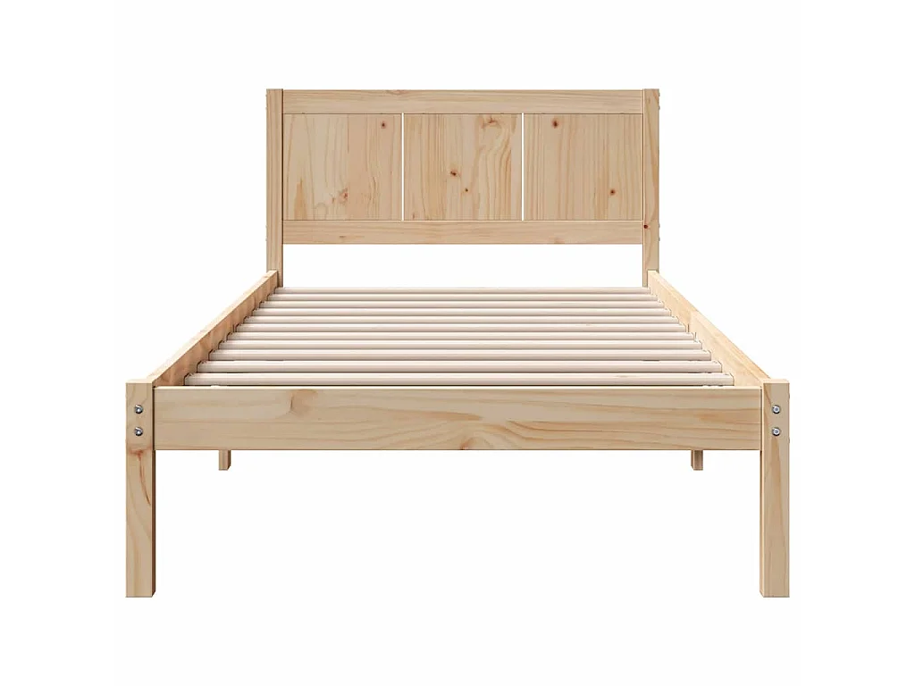 Cadre de lit Marron 90 x 190 cm Bois de pin massif