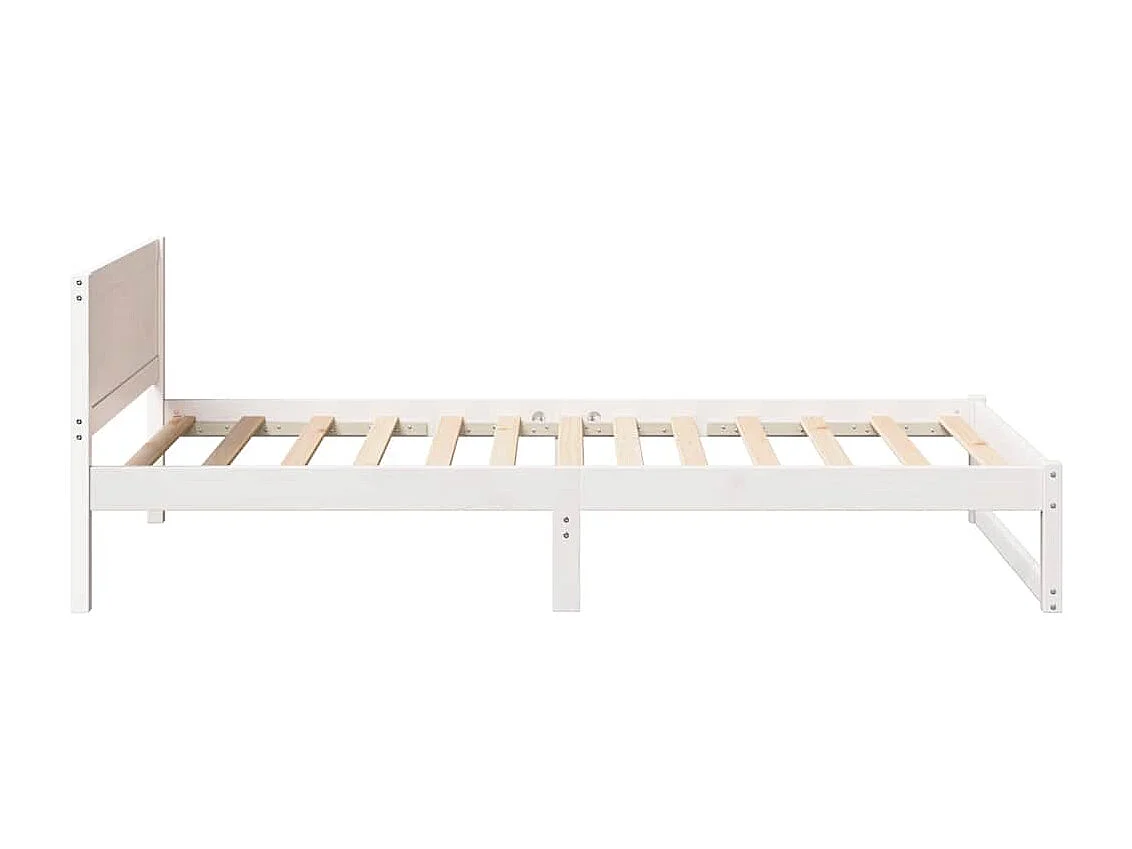 Struttura del letto Bianco 90 x 190 cm Pino massello