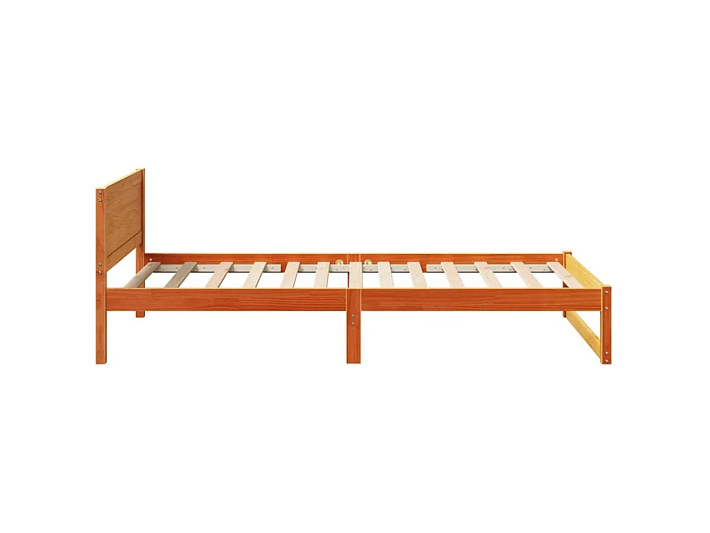 Estrutura da Cama com cabeceira Marrom Cera 90 x 200 cm