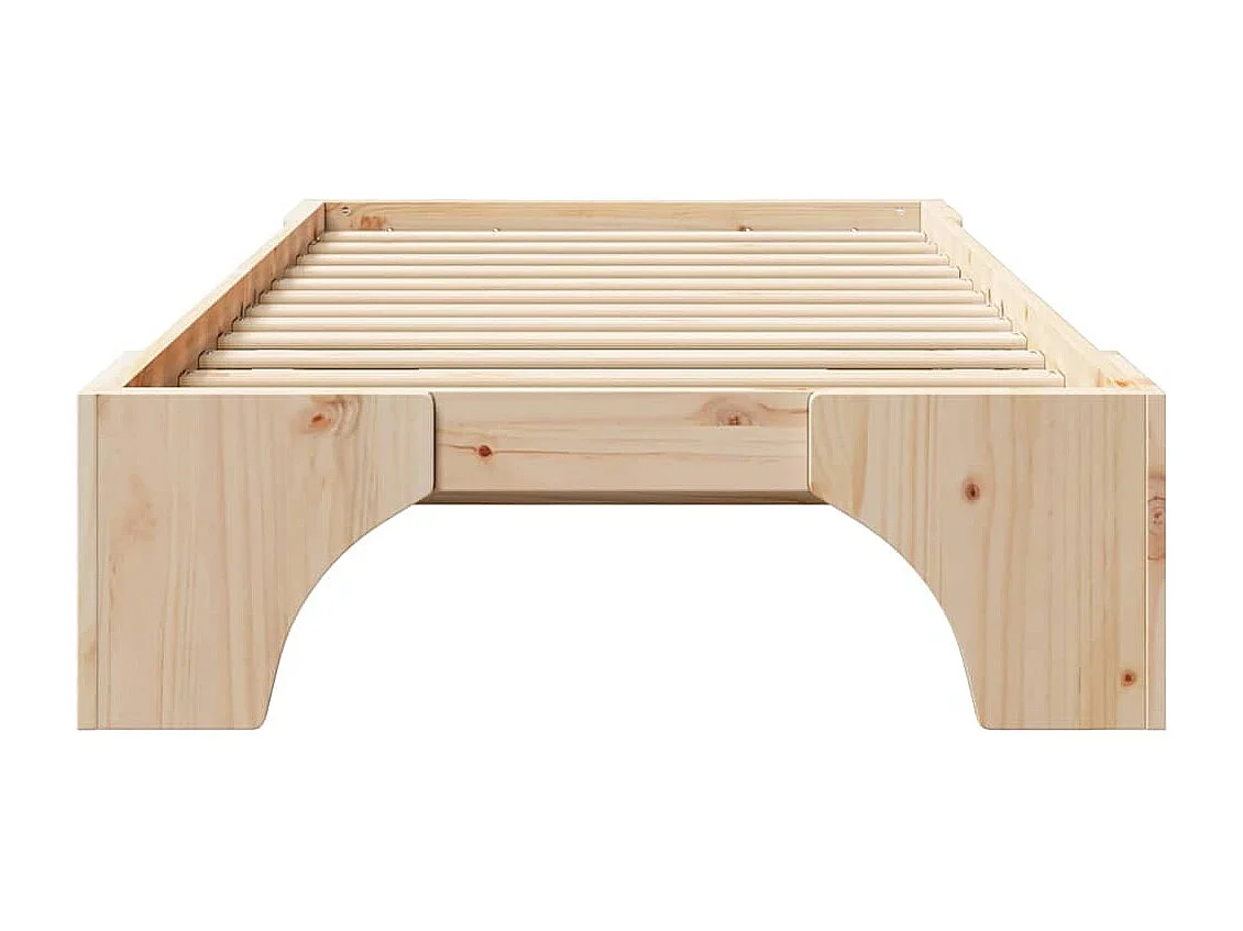 Cadre de lit Naturel 90 x 190 cm Pin massif