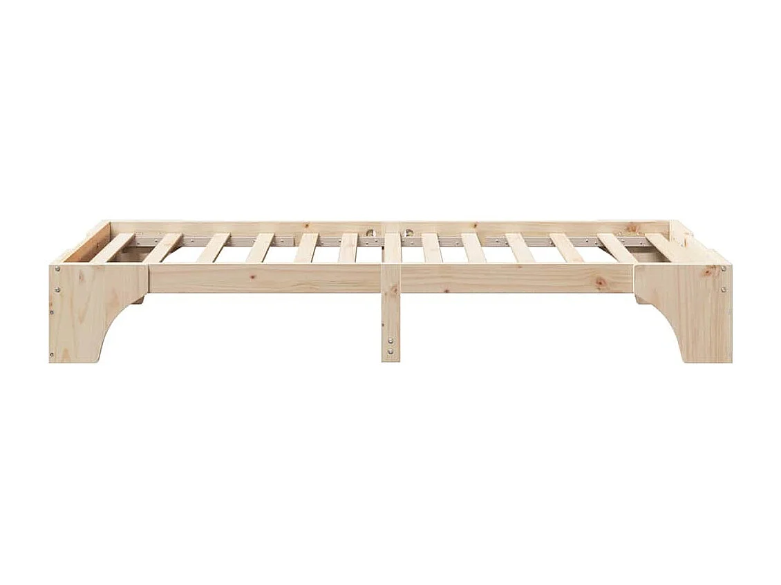 Cadre de lit Naturel 90 x 190 cm Pin massif