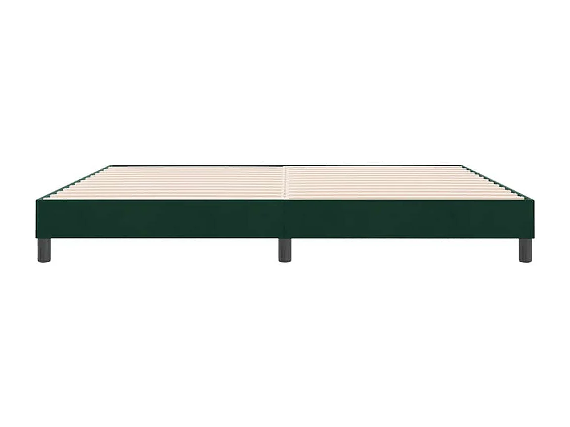 Cadre de lit sans matelas vert foncé 180x220 cm velours