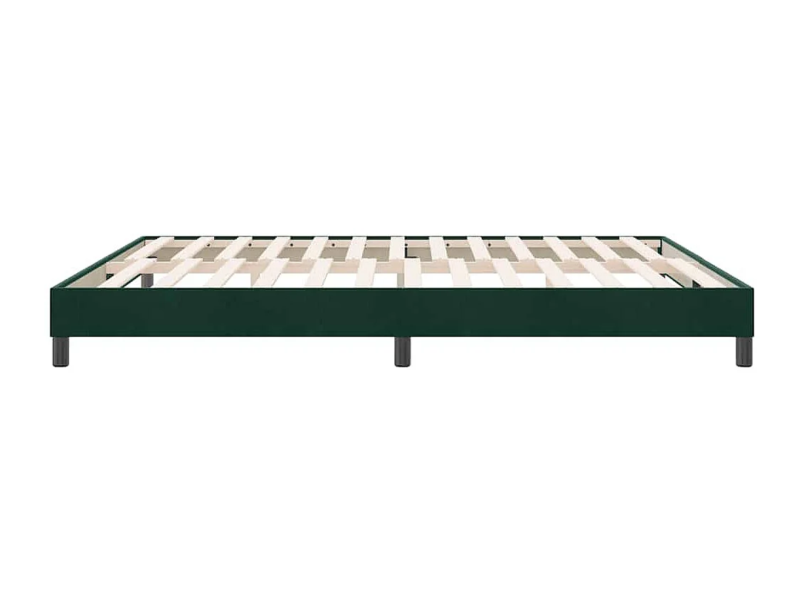 Cadre de lit sans matelas vert foncé 180x220 cm velours