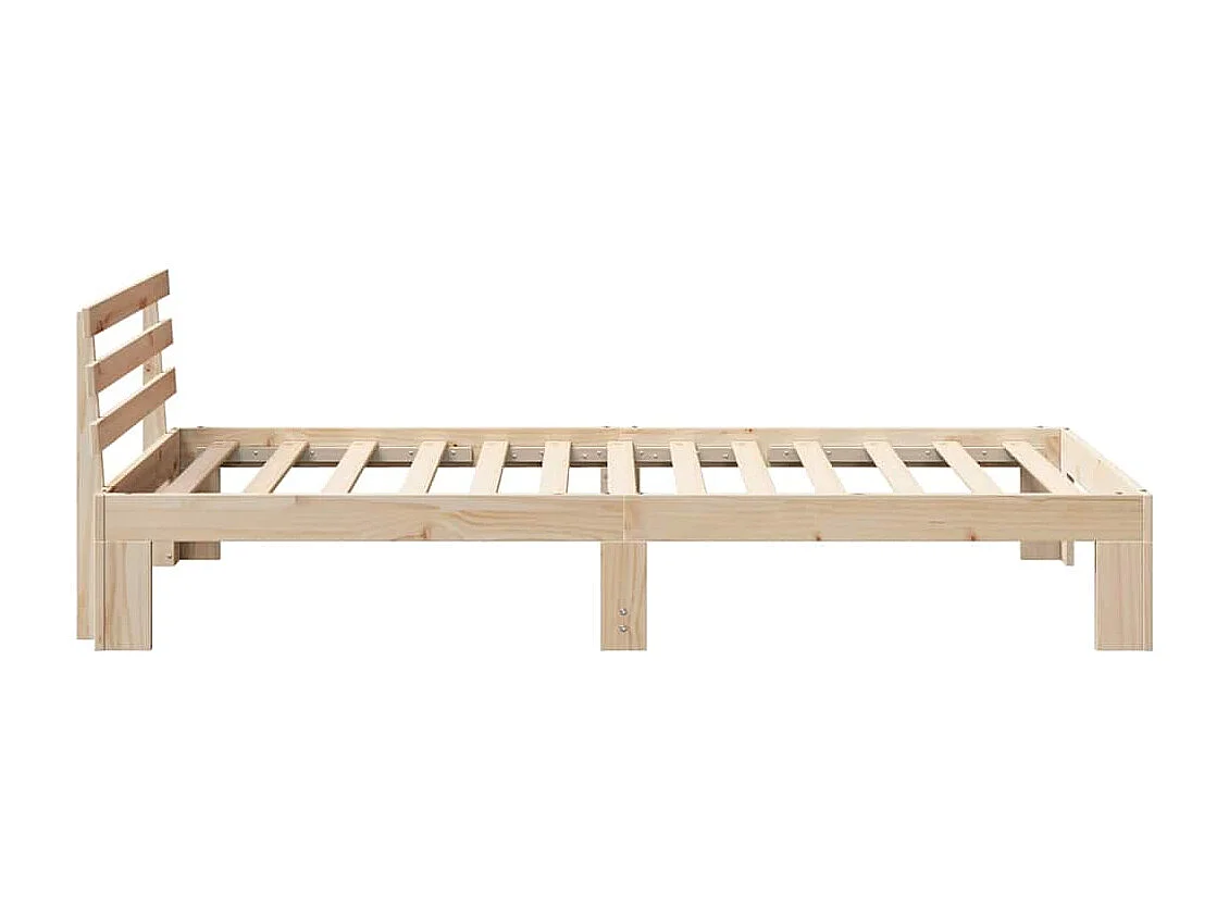 Estructura de cama Natural 75 x 190 cm Madera de pino macizo