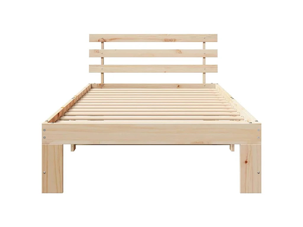 Estrutura da Cama com cabeceira Natural 75 x 190 cm