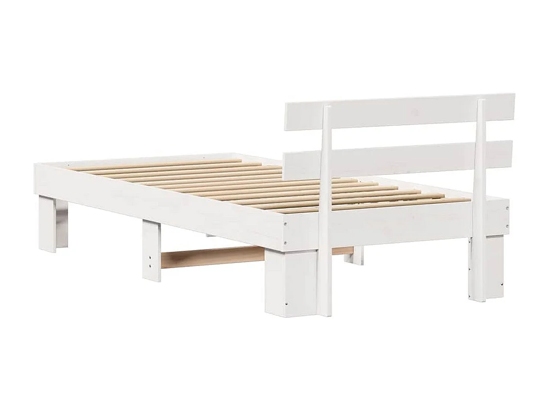 Struttura del letto Bianco 90 x 200 cm Pino massello
