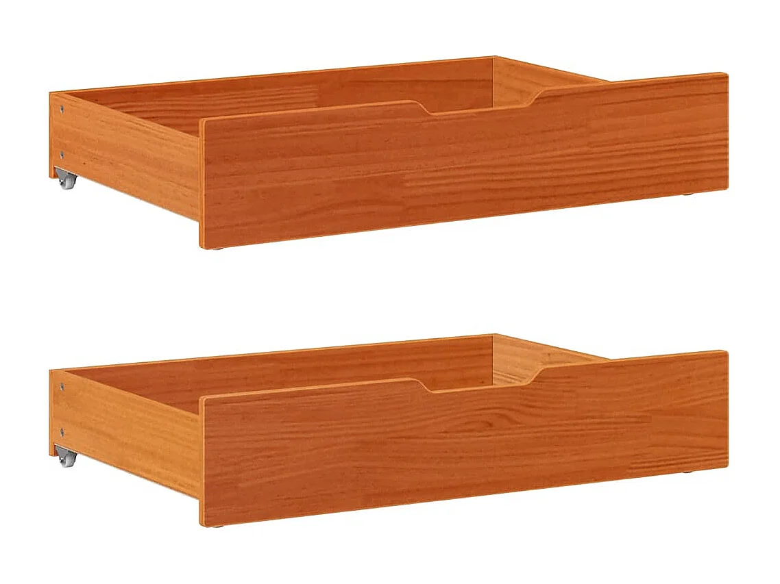 Dormeuse Letto Estraibile e Cassetti Marrone Cera 90x200cm Pino
