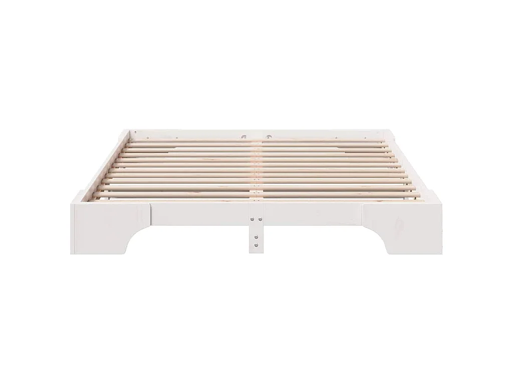 Cadre de lit Blanc 140 x 200 cm Pin massif