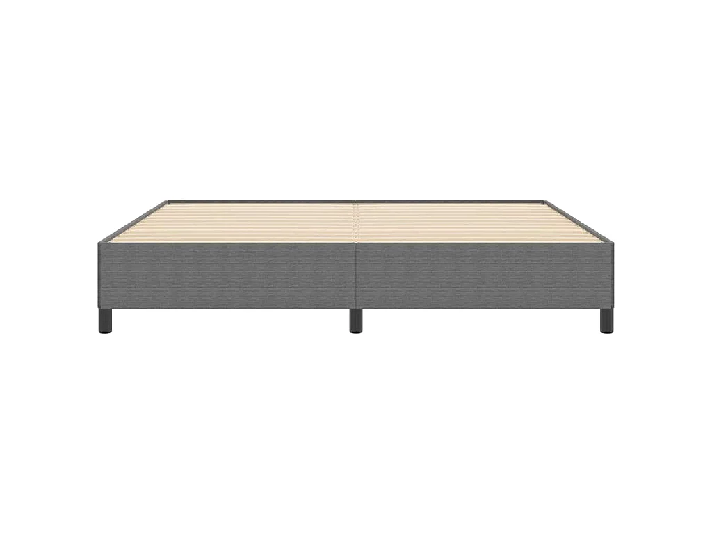 Boxspringbed Lichtgrijs 200 x 200 cm Katoen Stof