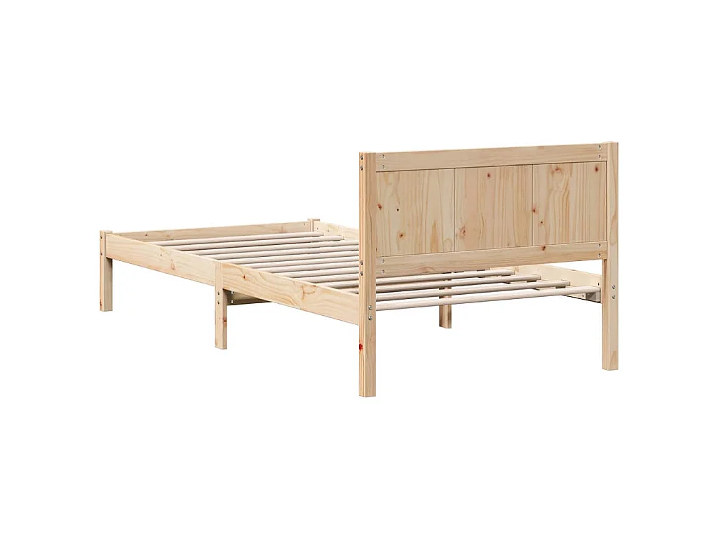 Cadre de lit Marron 75 x 190 cm Bois de pin massif