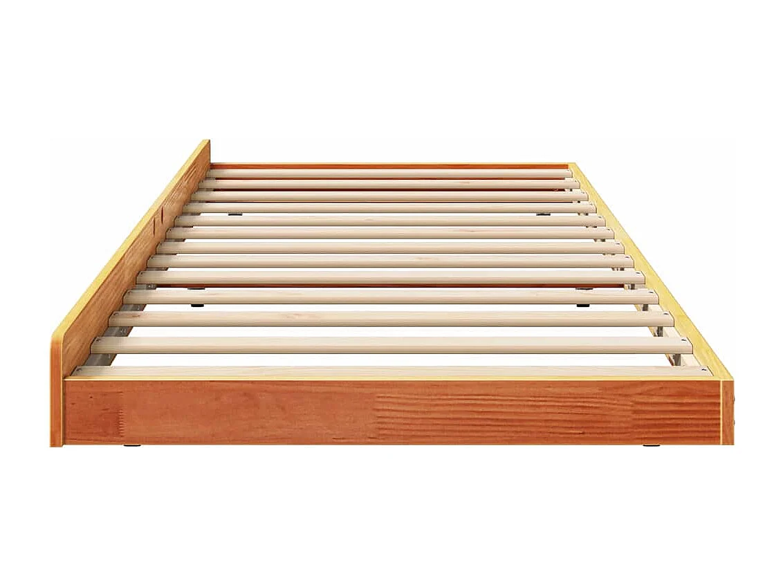 Cadre de lit Marron 90 x 200 cm Bois de pin massif