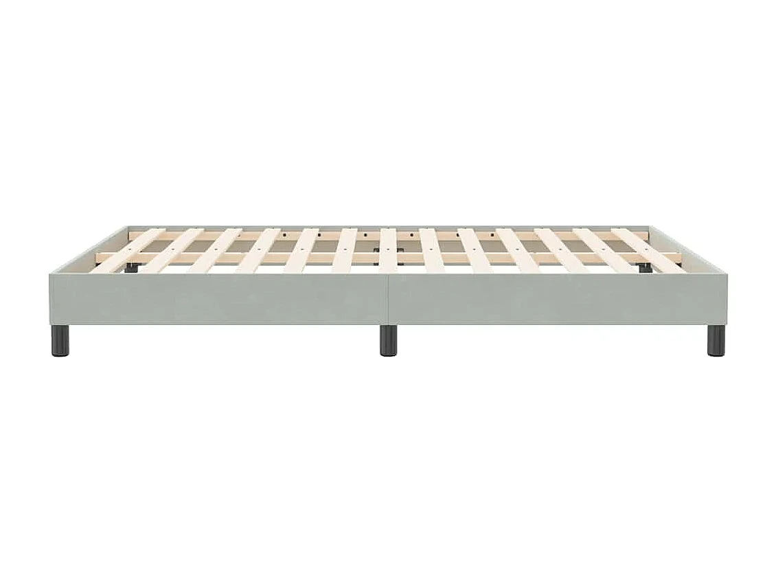 Bedframe zonder matras 140x210 cm fluweel lichtgrijs