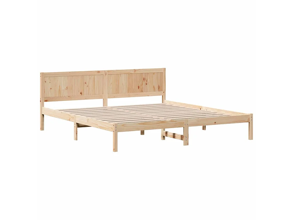 Struttura del letto Marrone 200 x 200 cm Legno massello di pino