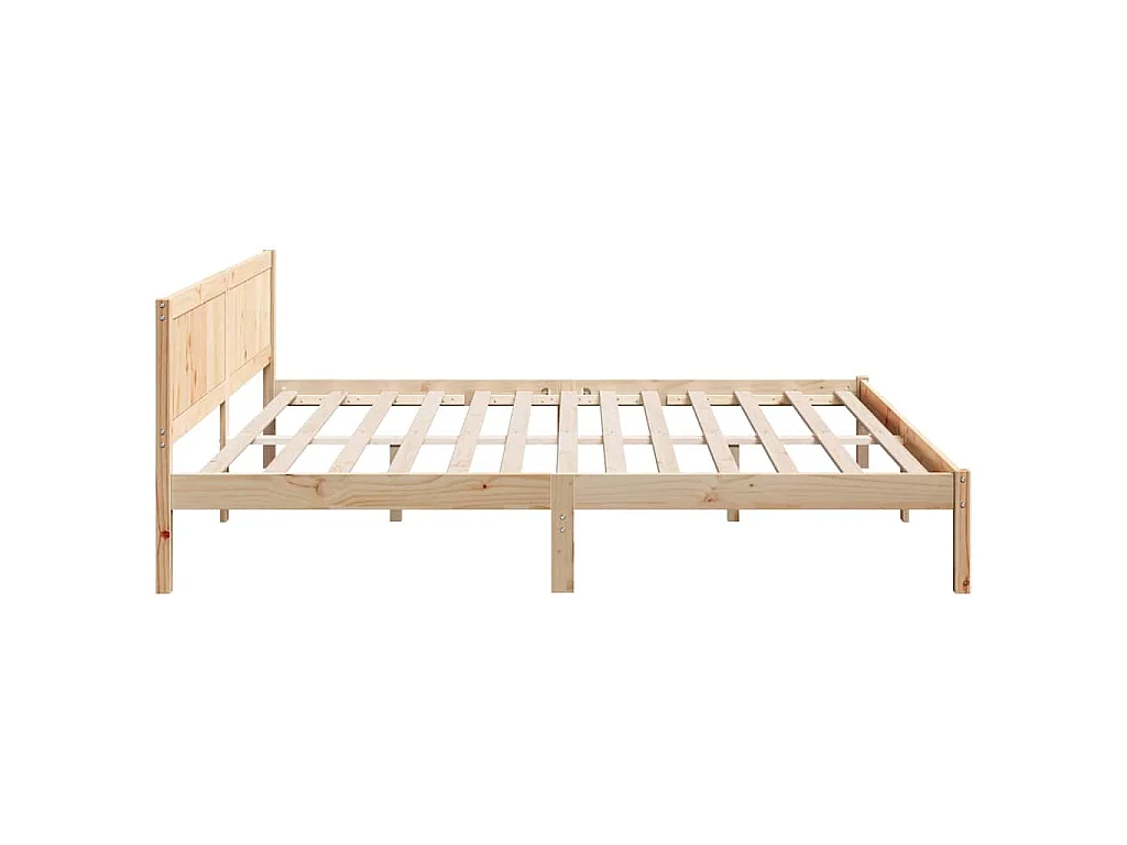 Struttura del letto Marrone 200 x 200 cm Legno massello di pino