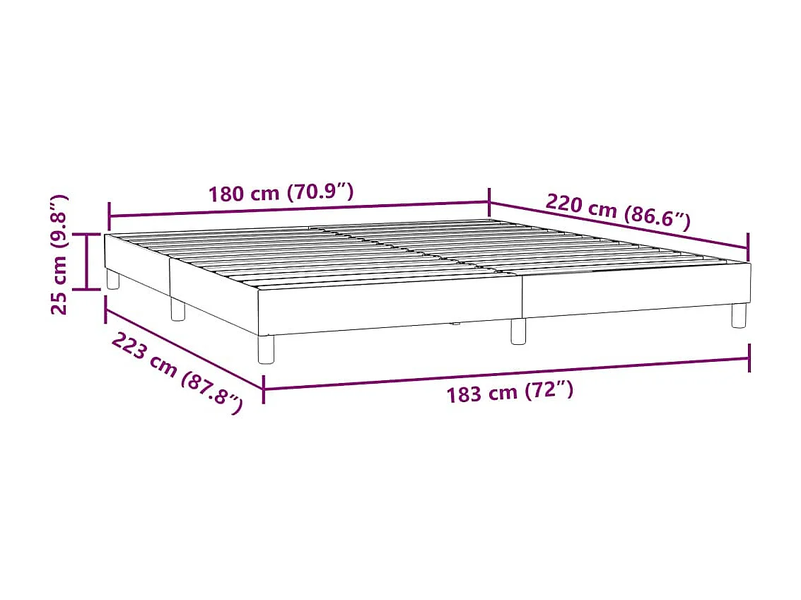 Bedframe zonder matras 180x220 cm fluweel donkerblauw