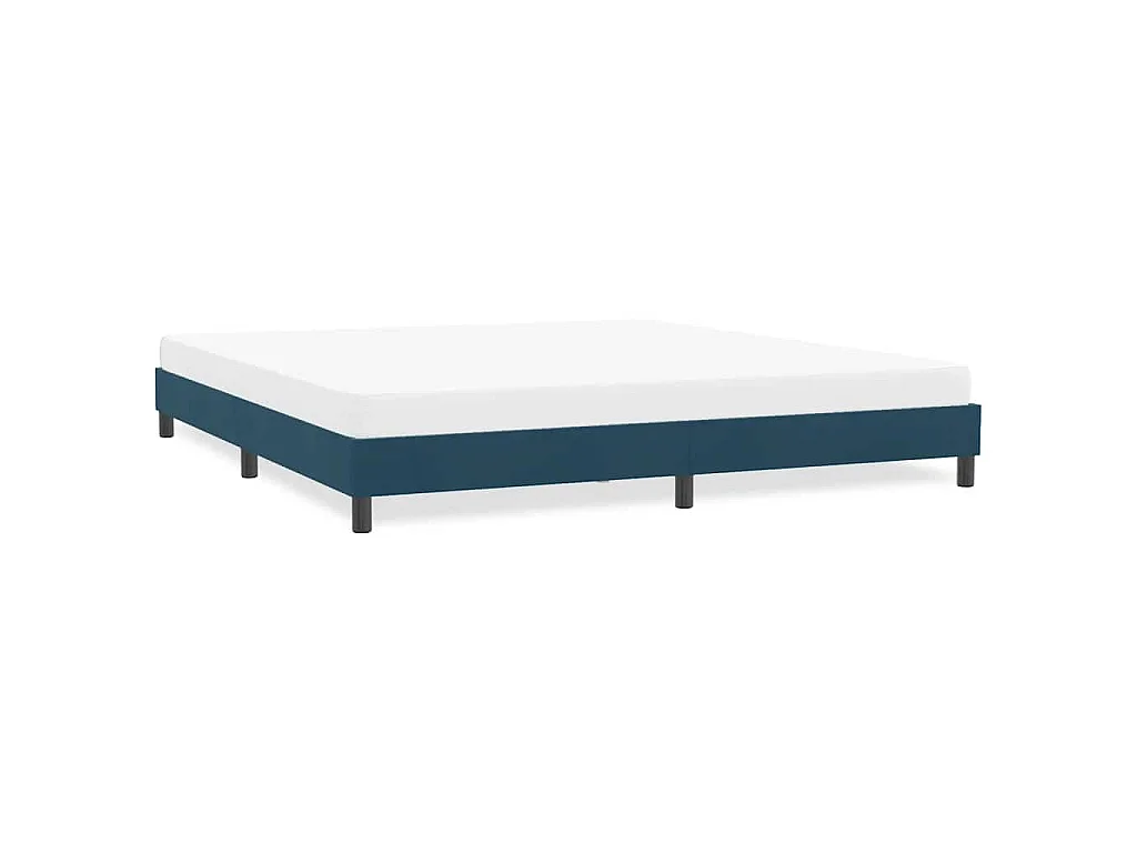 Bedframe zonder matras 180x220 cm fluweel donkerblauw