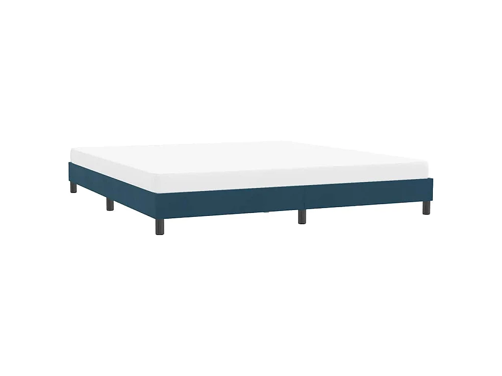 Bedframe zonder matras 180x220 cm fluweel donkerblauw