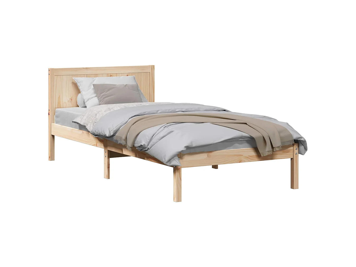 Cadre de lit Marron 90 x 200 cm Bois de pin massif