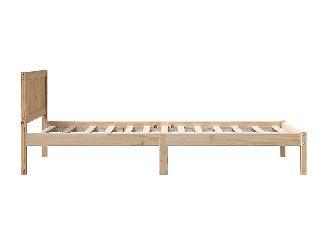 Cadre de lit Marron 90 x 200 cm Bois de pin massif