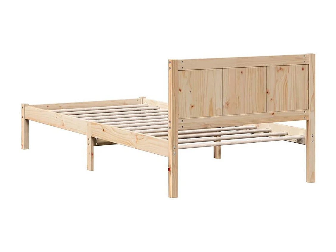 Cadre de lit Marron 90 x 200 cm Bois de pin massif