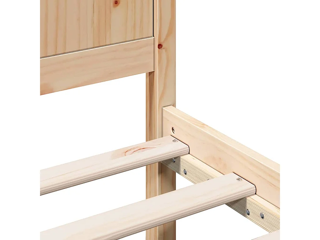 Cadre de lit Marron 90 x 200 cm Bois de pin massif