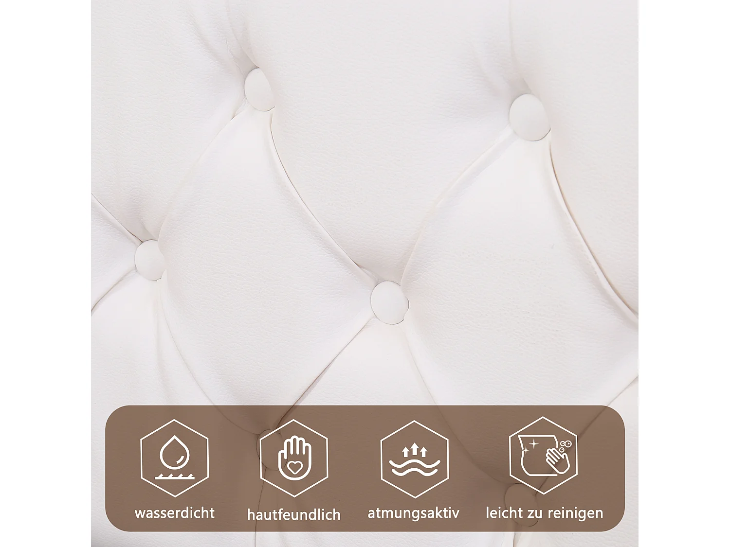 Cama de PU branca 160x200 com LED integrado, base de ripas e amplo espaço de armazenamento, design funcional