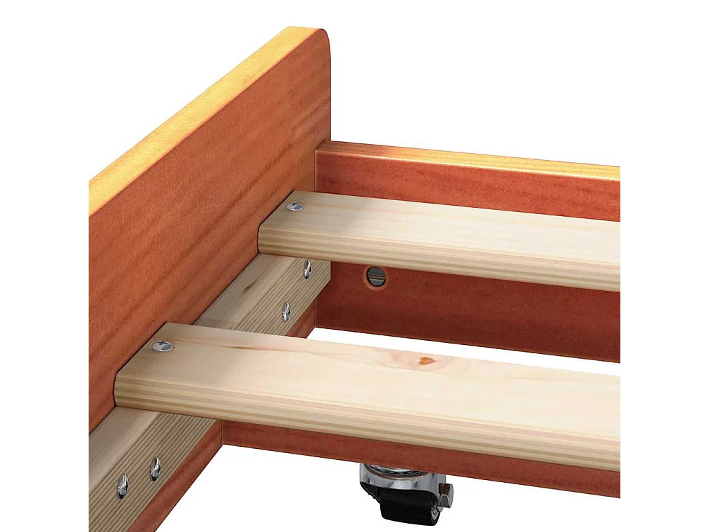 Cadre de lit Brun cire 90 x 190 cm Pin massif