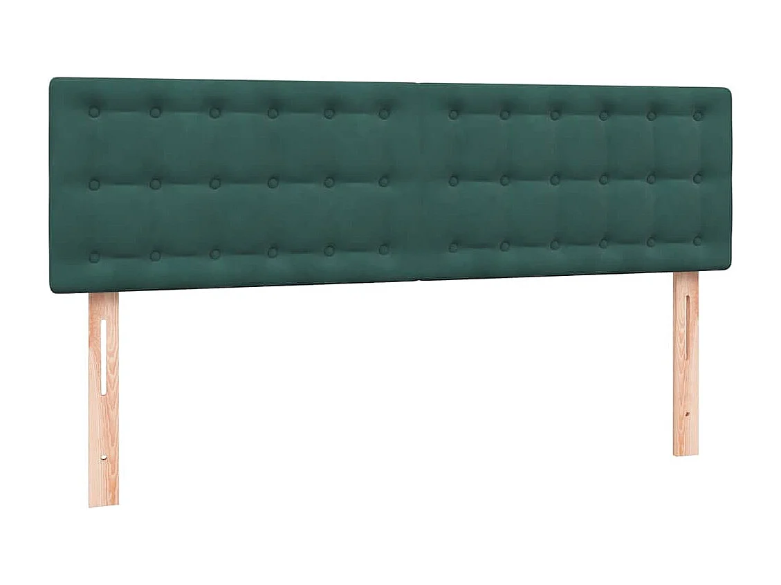 Giroletto a Molle con Materasso Verde Scuro 140x210 cm Velluto