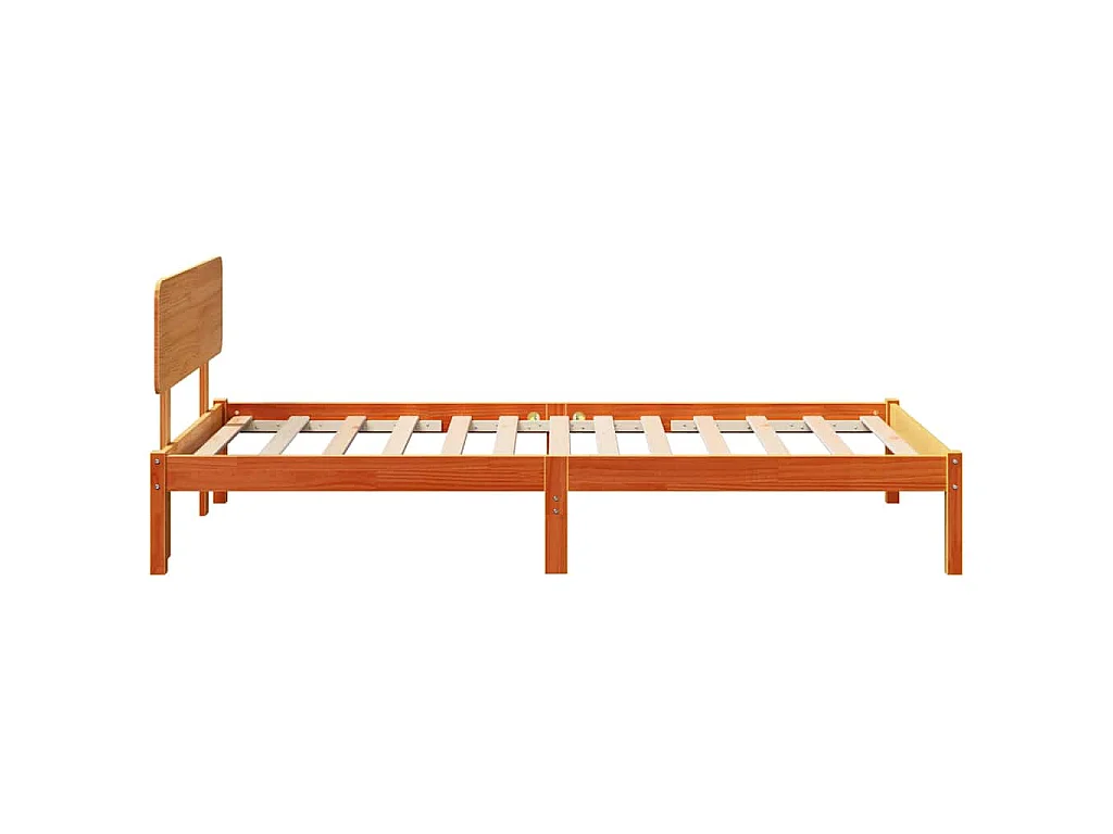 Bedframe met hoofdeinde Wasbruin 80 x 200 cm Massief grenenhout