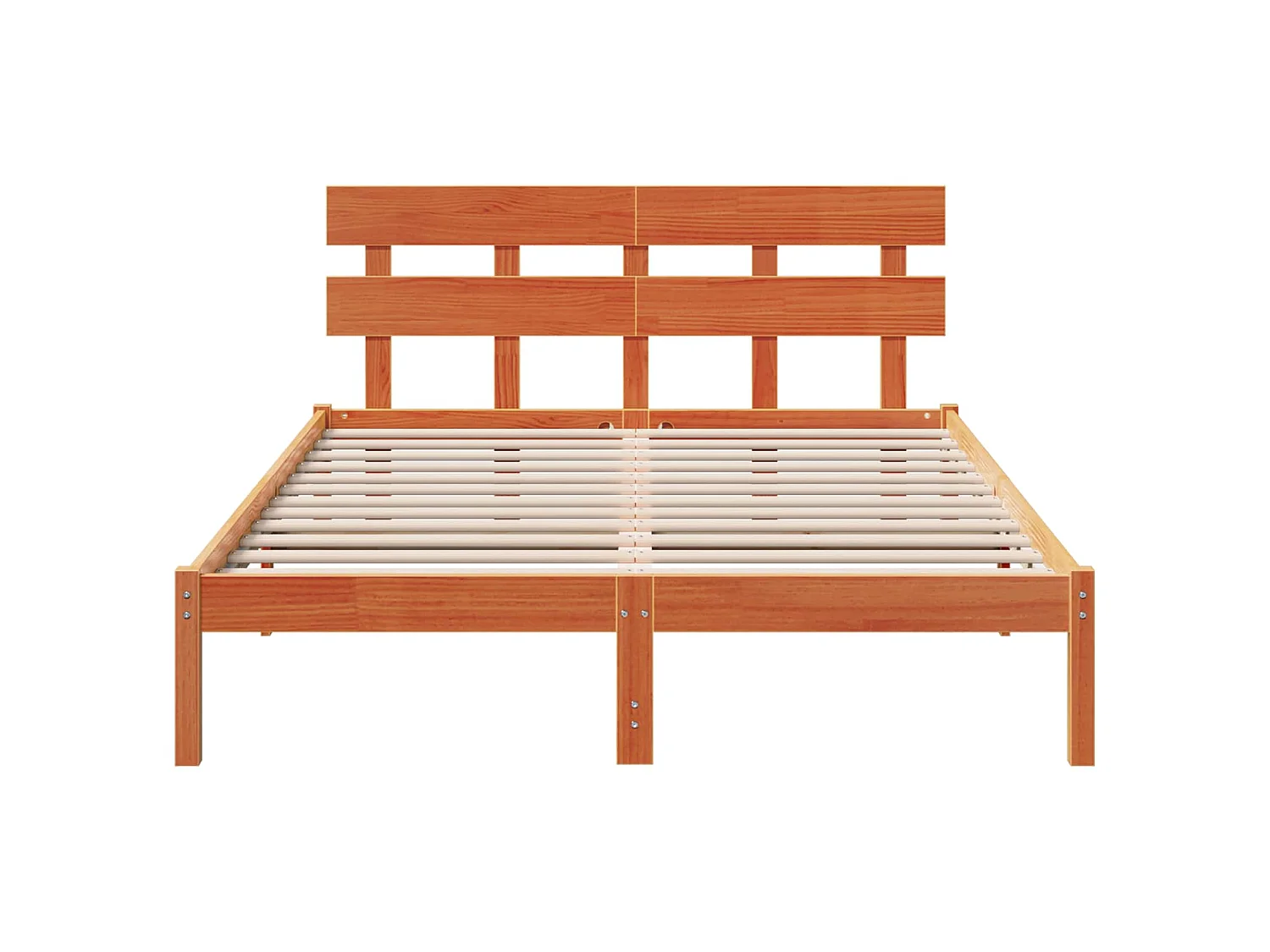 Estrutura da Cama Castanho 150 x 200 cm Madeira de pinho maciça