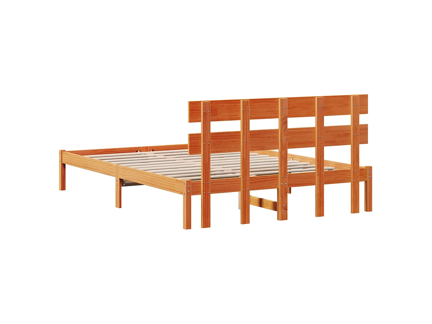 Estrutura da Cama Castanho 150 x 200 cm Madeira de pinho maciça