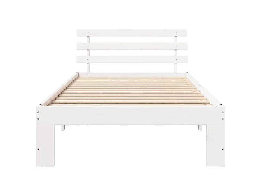 Estrutura da Cama Branco 80 x 200 cm Madeira de Pinheiro Sólida