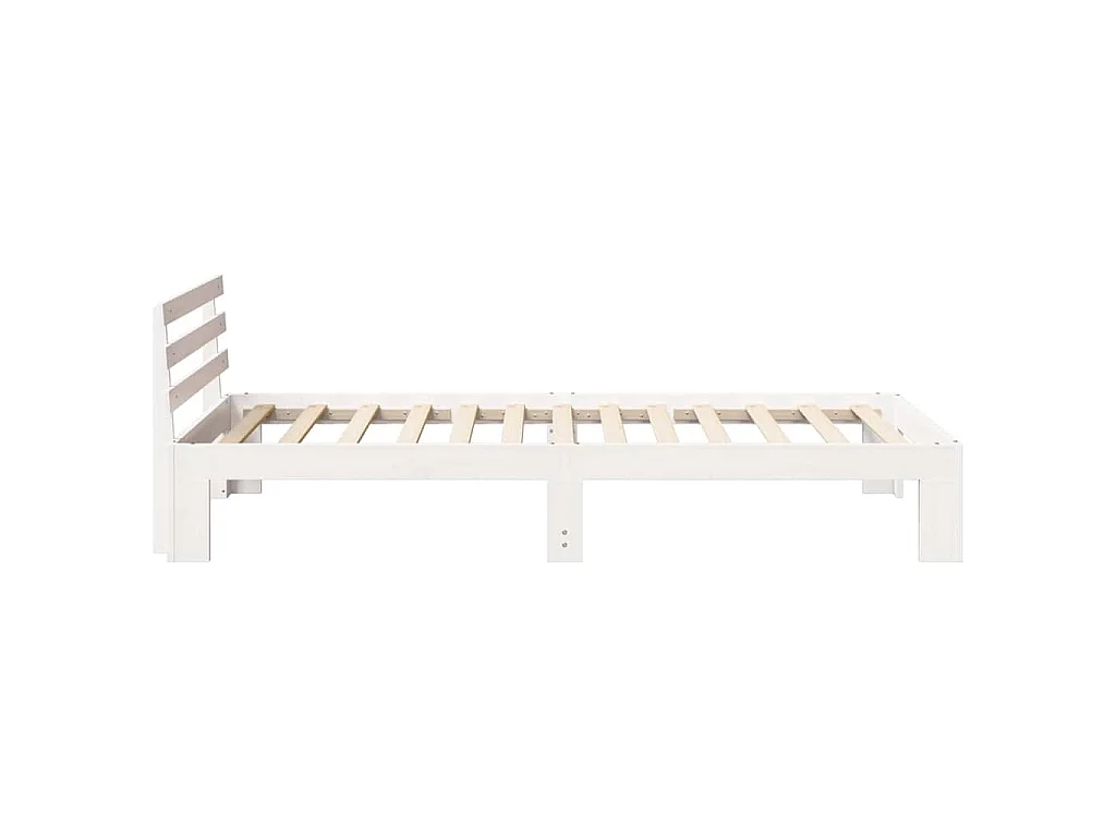 Estrutura da Cama Branco 80 x 200 cm Madeira de Pinheiro Sólida