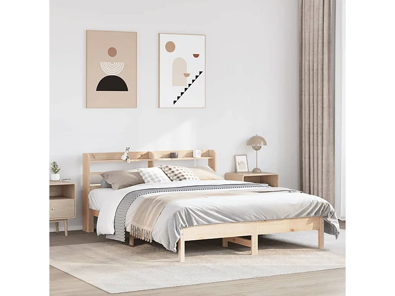Bedframe zonder matras massief grenenhout 160x200 cm