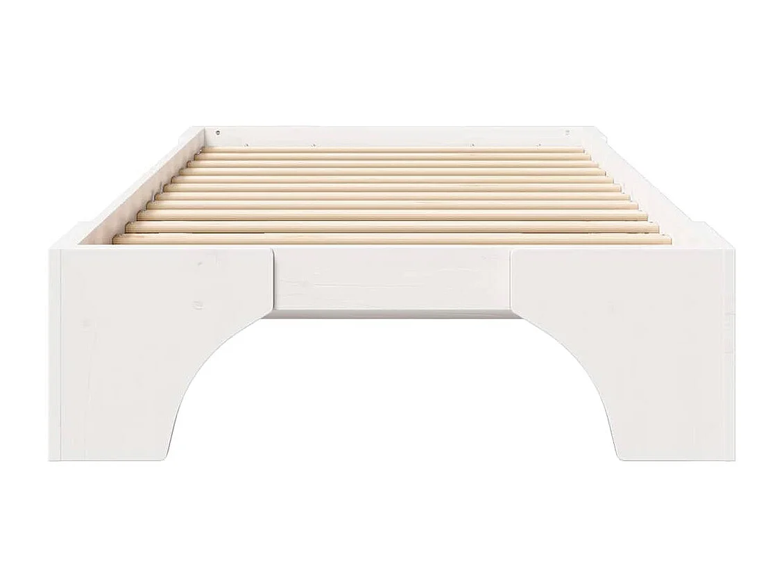 Cadre de lit Blanc 100 x 200 cm Pin massif