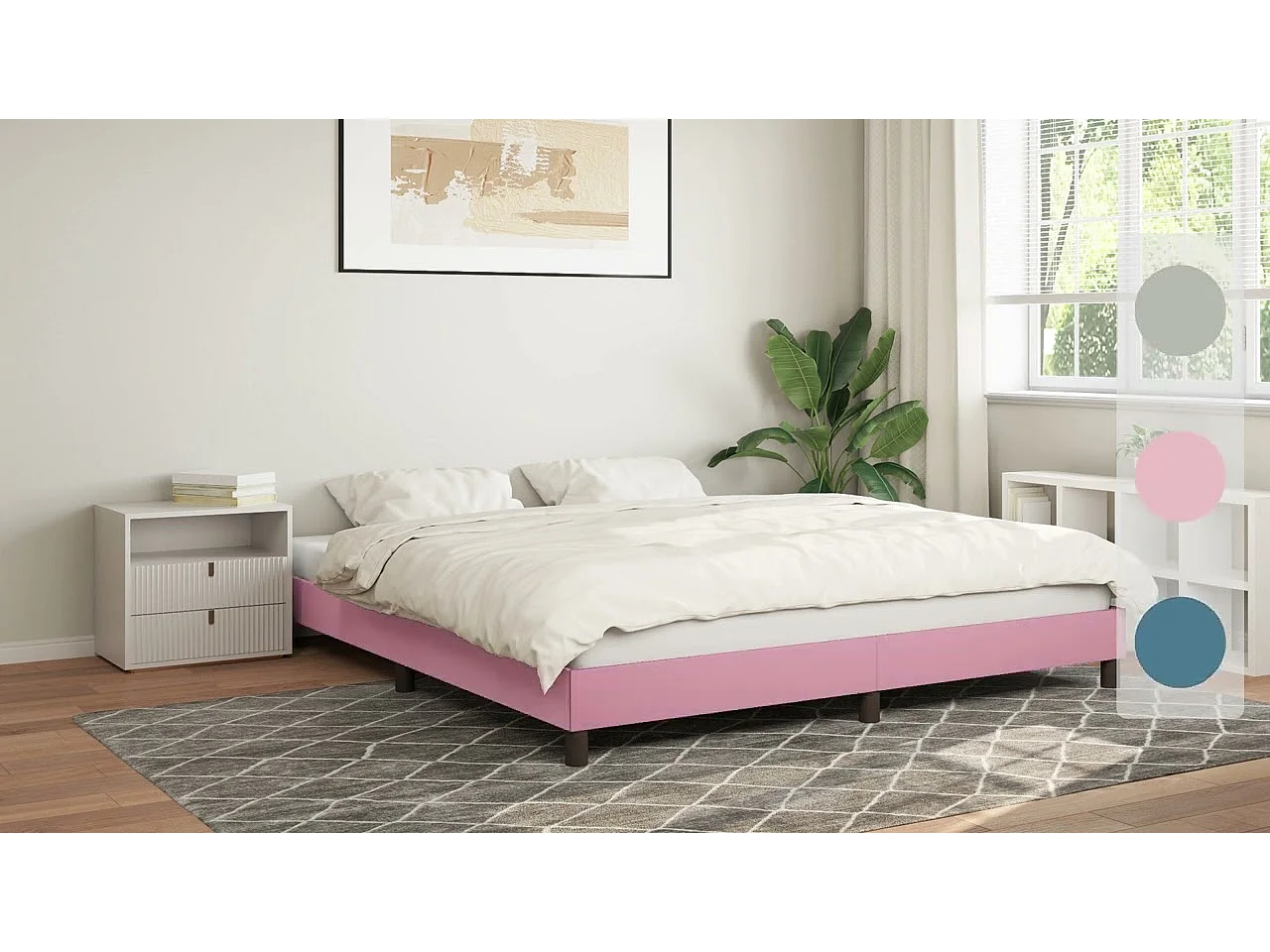 Bedframe zonder matras 160x220 cm fluweel donkergroen