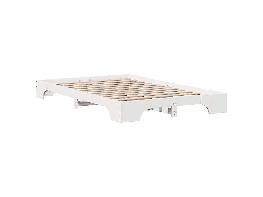 Bedframe Wit 120 x 190 cm Massief grenenhout