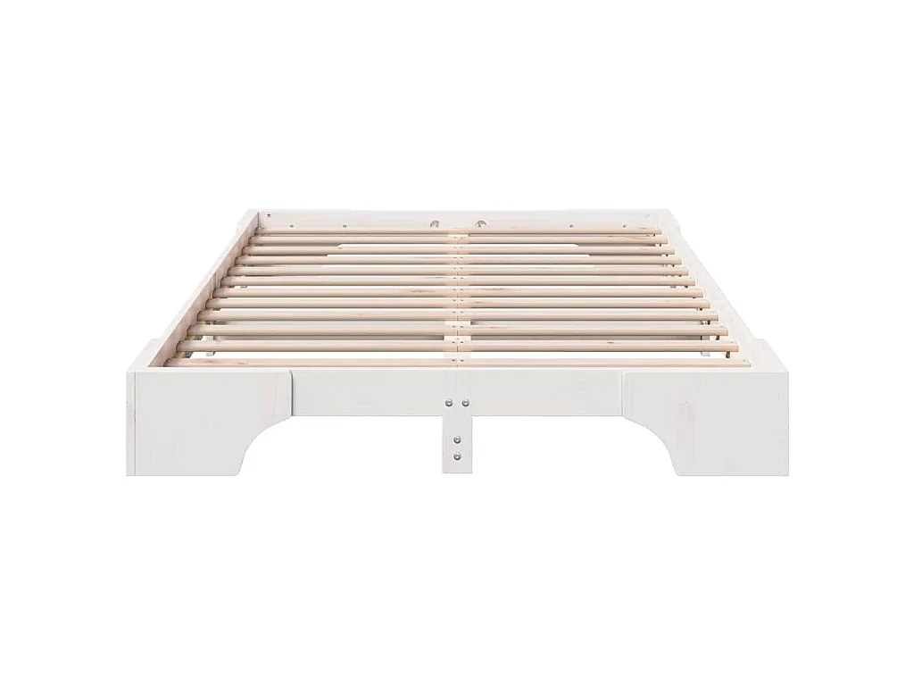 Bedframe Wit 120 x 190 cm Massief grenenhout