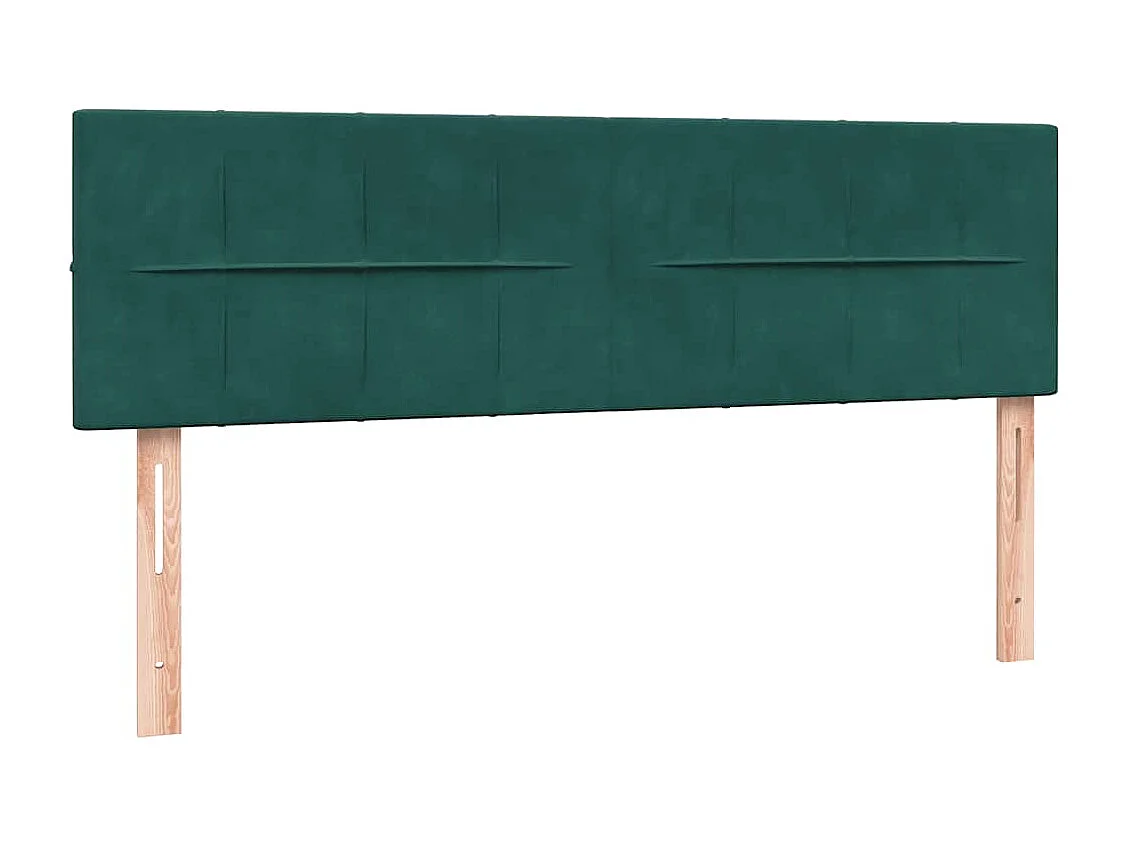 Giroletto a Molle con Materasso Verde Scuro 140x210 cm Velluto