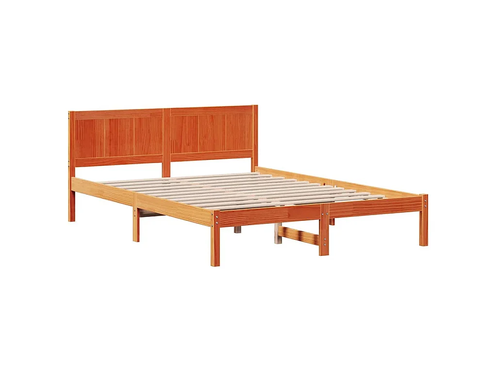 Cadre de lit Marron 150 x 200 cm Bois de pin massif