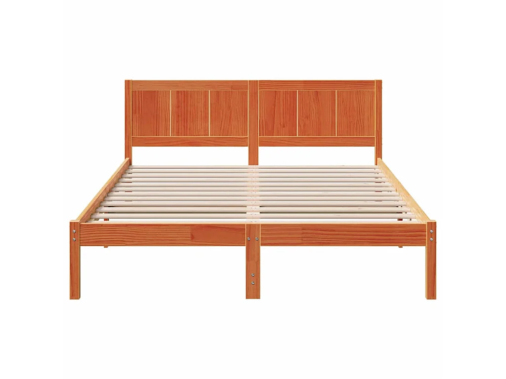 Cadre de lit Marron 150 x 200 cm Bois de pin massif