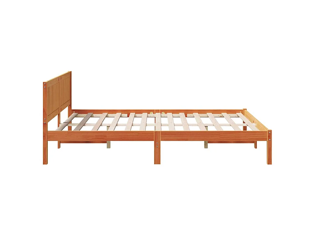 Cadre de lit Marron 150 x 200 cm Bois de pin massif