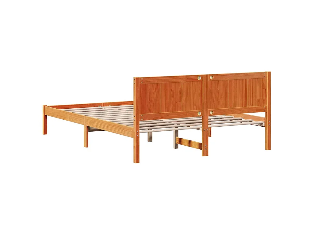 Cadre de lit Marron 150 x 200 cm Bois de pin massif