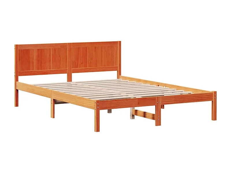 Cadre de lit Marron 150 x 200 cm Bois de pin massif