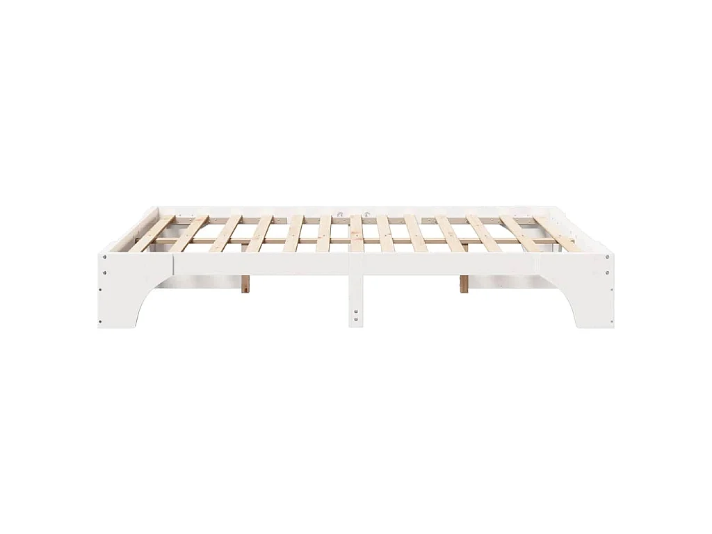 Cadre de lit Blanc 160 x 200 cm Pin massif